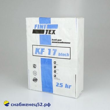 Клей Престиж FINITEX KF 17 block для ПЕНОГАЗОБЕТОНА (25кг)
